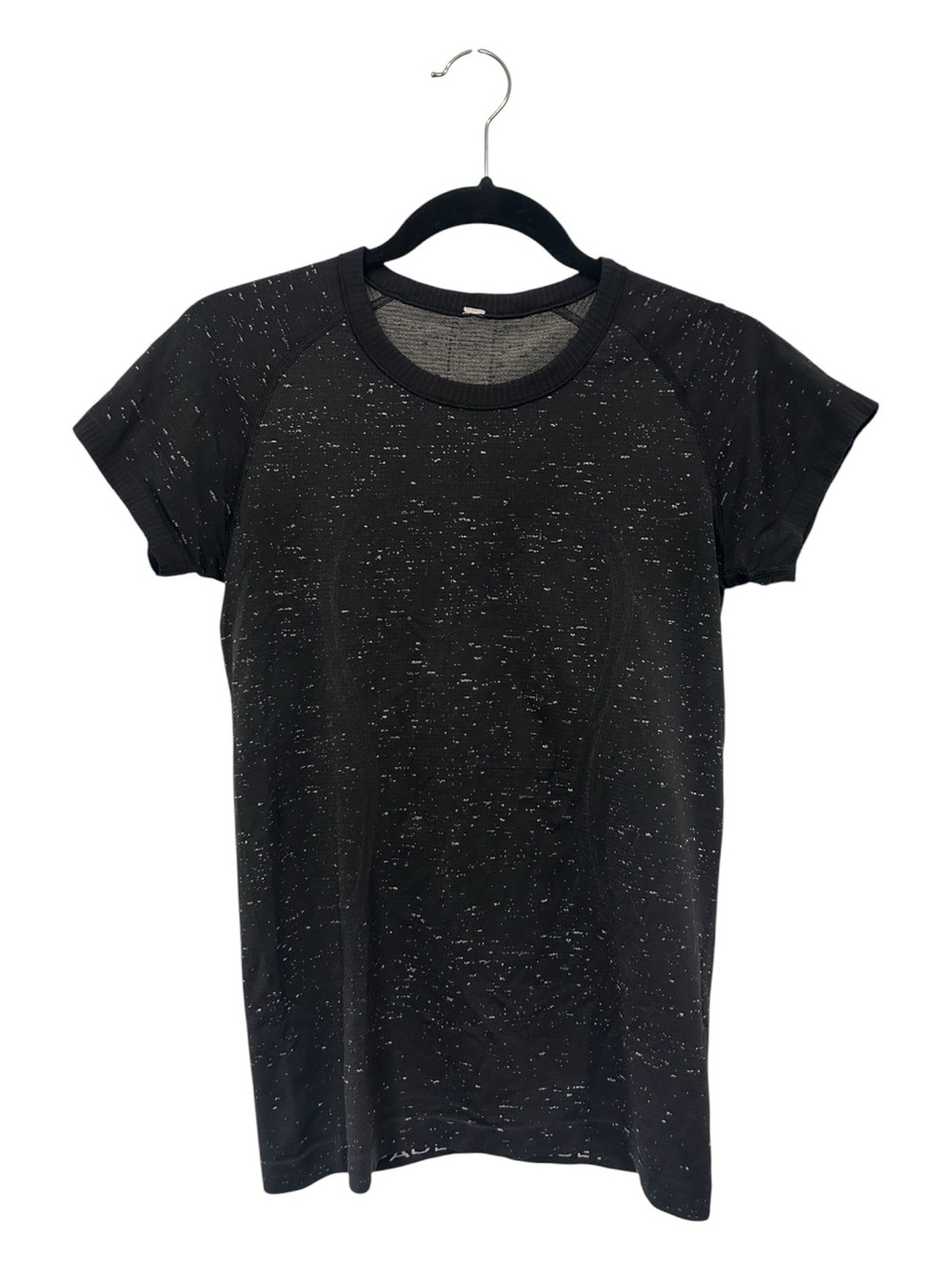 lululemon athletica Black Speckled Short Sleeve Swiftly Tech Tee